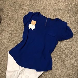 Blue cute top worn once